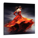 Quadro Stampa su Tela Danza Vestita di Rosso - CupidoDesign
