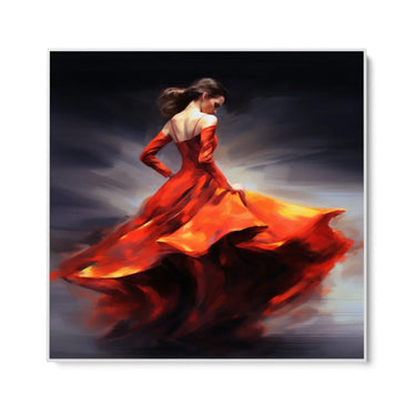Quadro Stampa su Tela Danza Vestita di Rosso - CupidoDesign