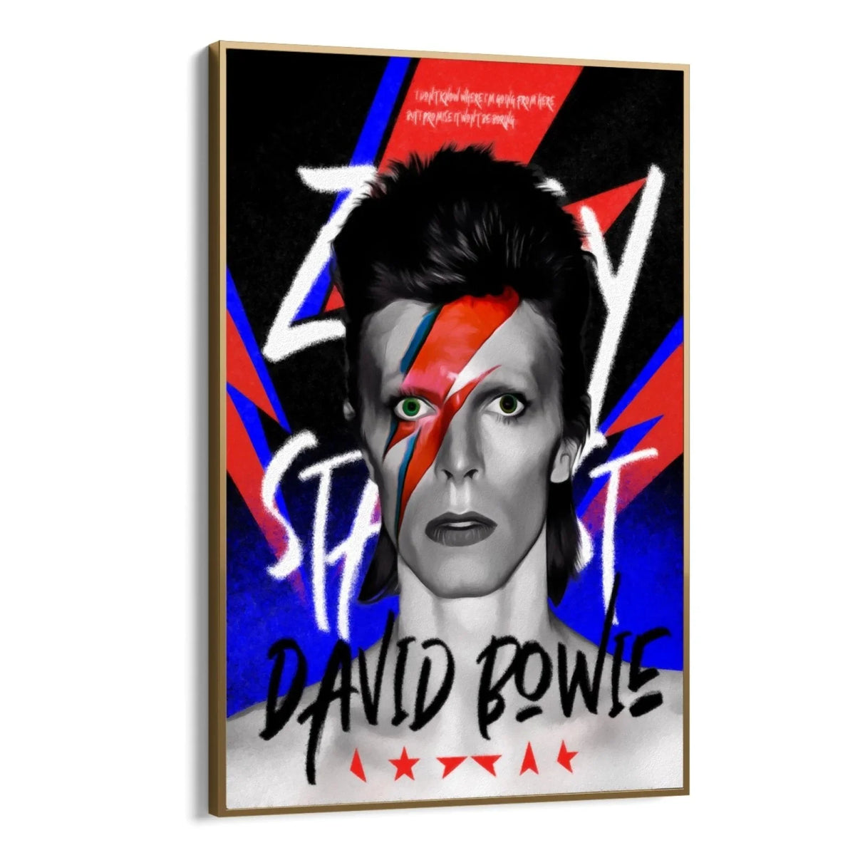 Quadro Stampa su Tela David Bowie Graffiti - CupidoDesign