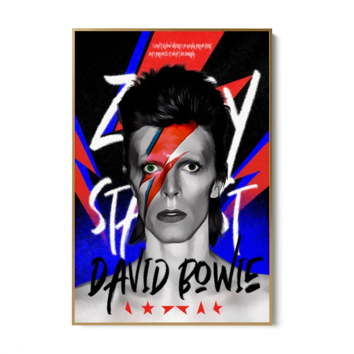 Quadro Stampa su Tela David Bowie Graffiti - CupidoDesign