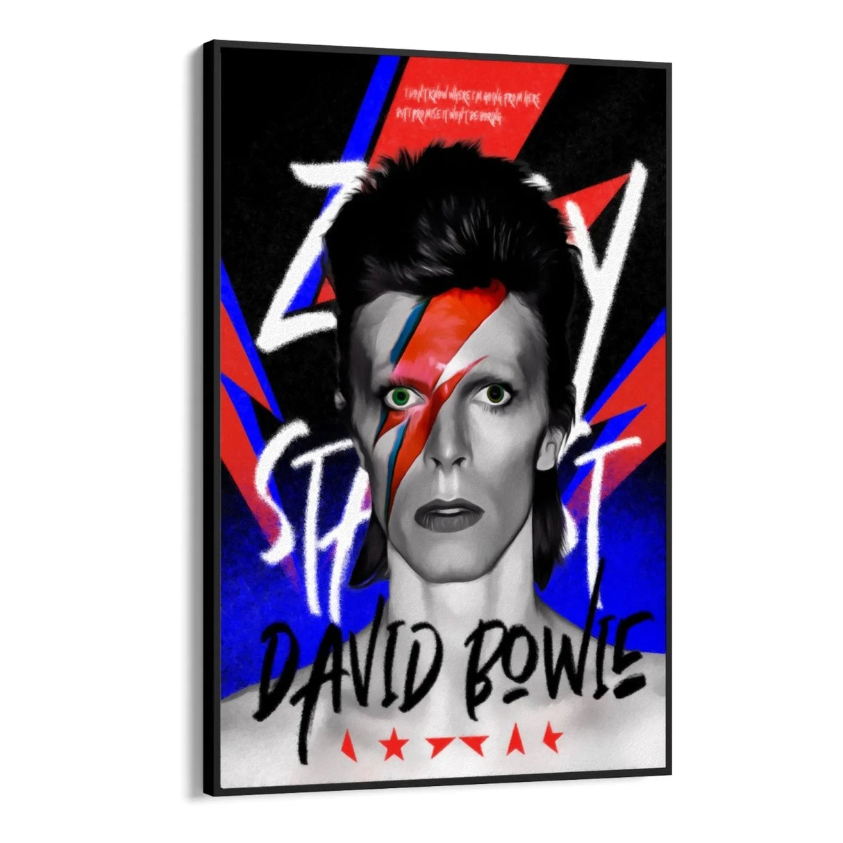 Quadro Stampa su Tela David Bowie Graffiti - CupidoDesign