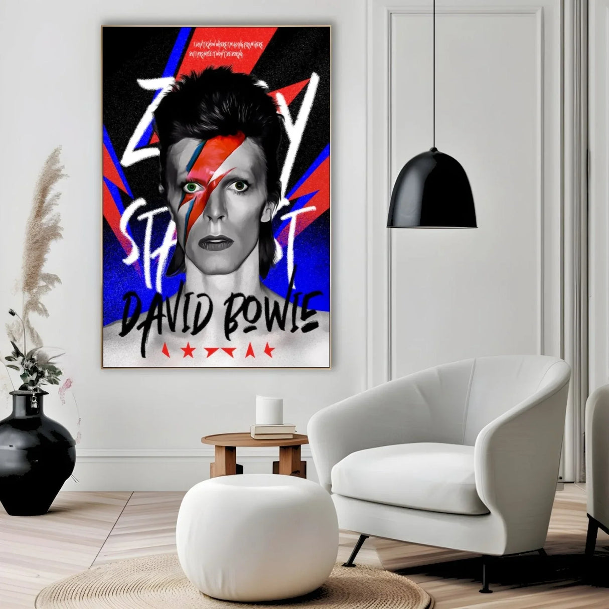 Quadro Stampa su Tela David Bowie Graffiti - CupidoDesign