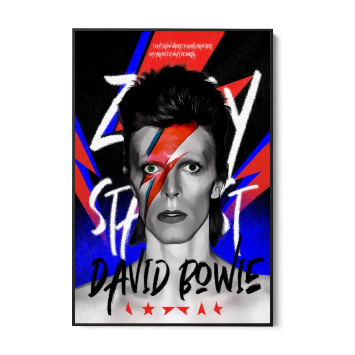 Quadro Stampa su Tela David Bowie Graffiti - CupidoDesign