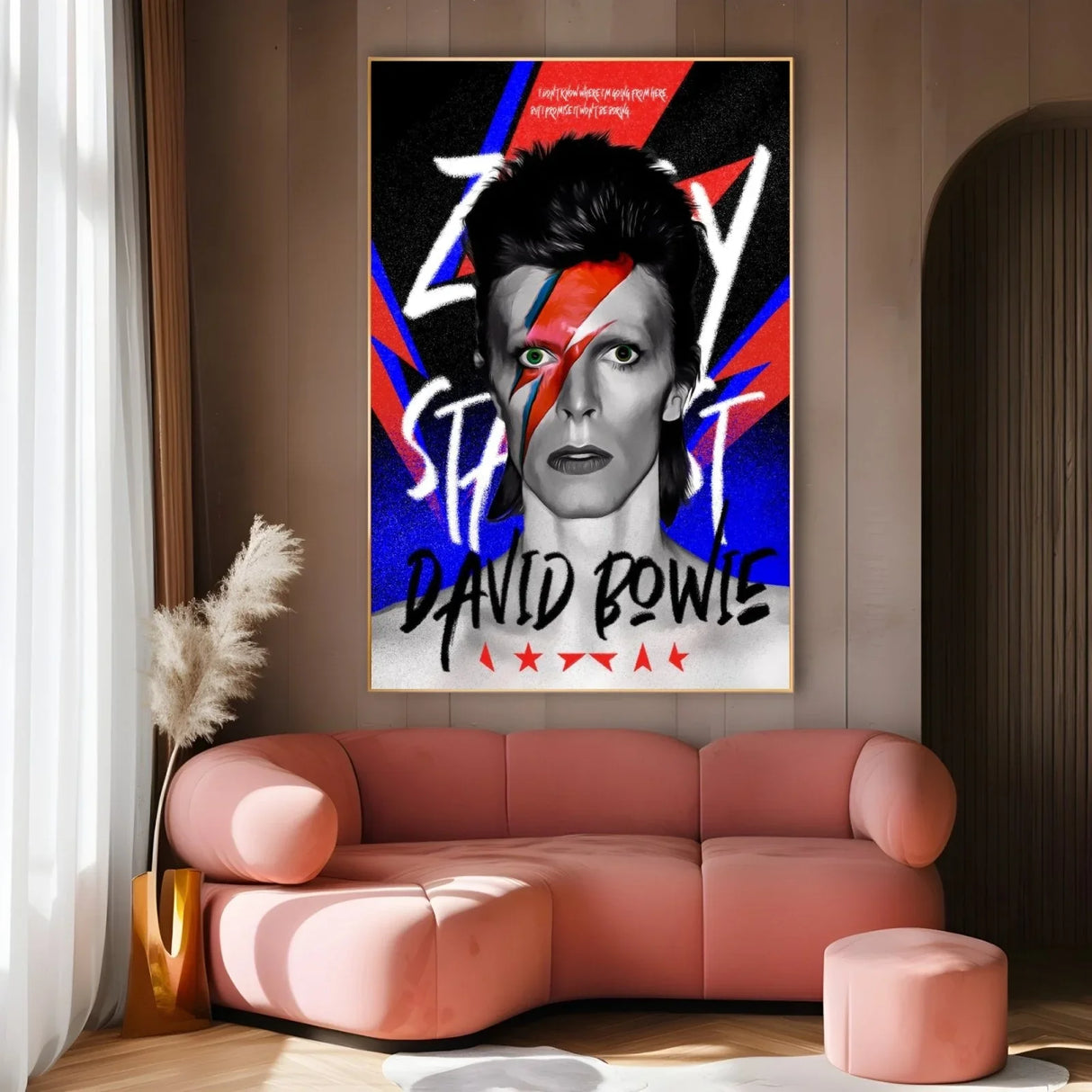 Quadro Stampa su Tela David Bowie Graffiti - CupidoDesign