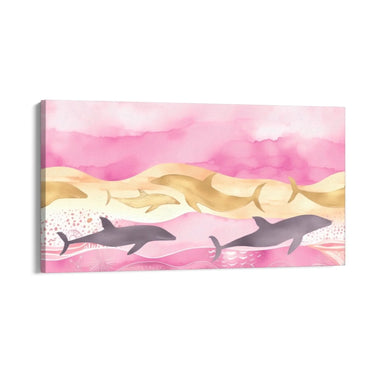 Quadro Stampa su Tela Delfini - CupidoDesign