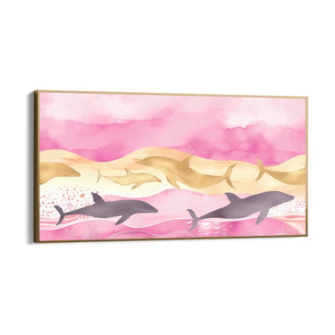 Quadro Stampa su Tela Delfini - CupidoDesign