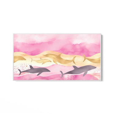 Quadro Stampa su Tela Delfini - CupidoDesign