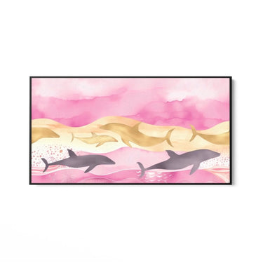 Quadro Stampa su Tela Delfini - CupidoDesign