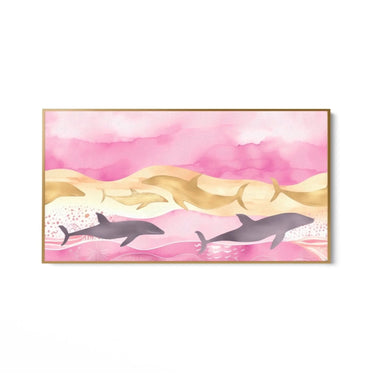 Quadro Stampa su Tela Delfini - CupidoDesign