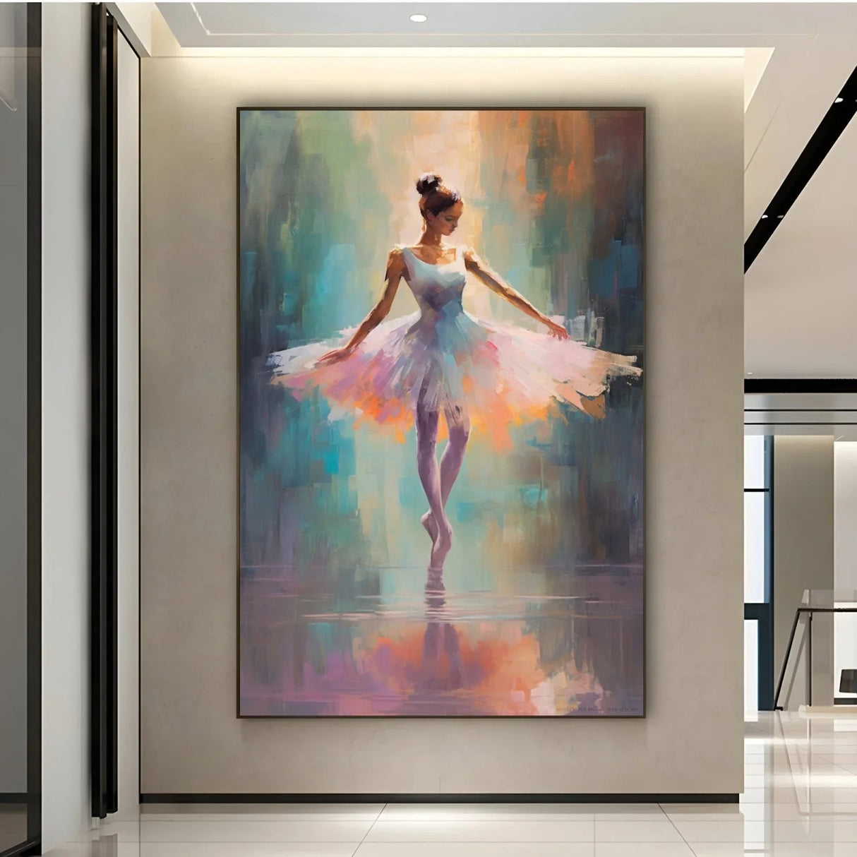 Quadro Stampa su Tela Delicata Ballerina - CupidoDesign