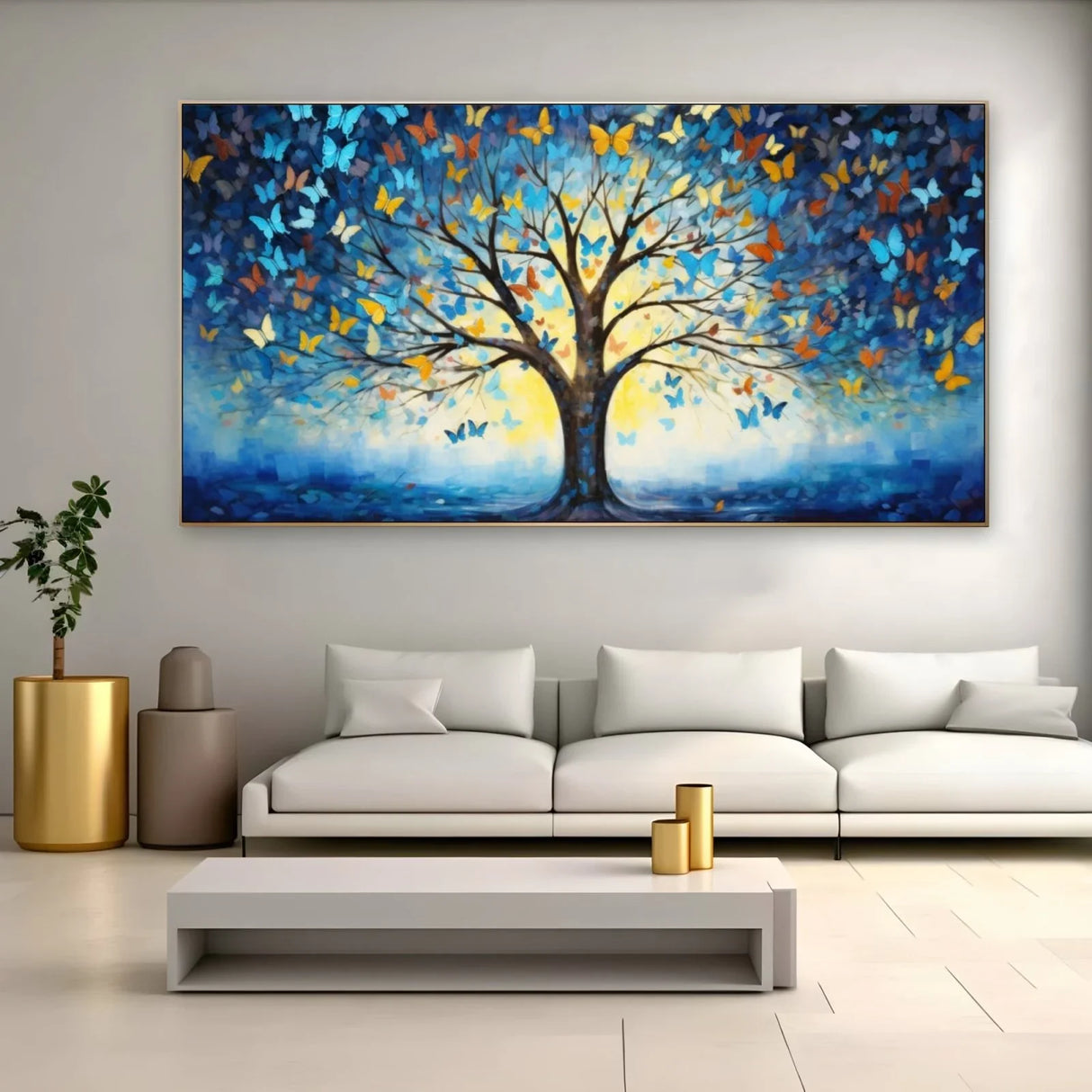 Quadro Stampa su Tela Delicato di Farfalle - CupidoDesign