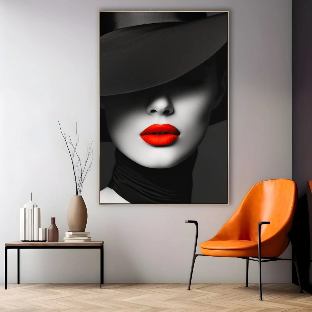 Quadro Stampa su Tela Dettaglio in rosso - CupidoDesign