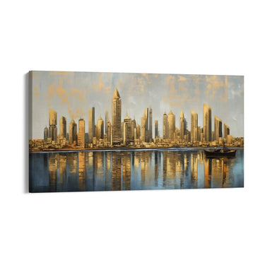 Quadro Stampa su Tela Disegno Dorato - CupidoDesign