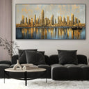Quadro Stampa su Tela Disegno Dorato - CupidoDesign