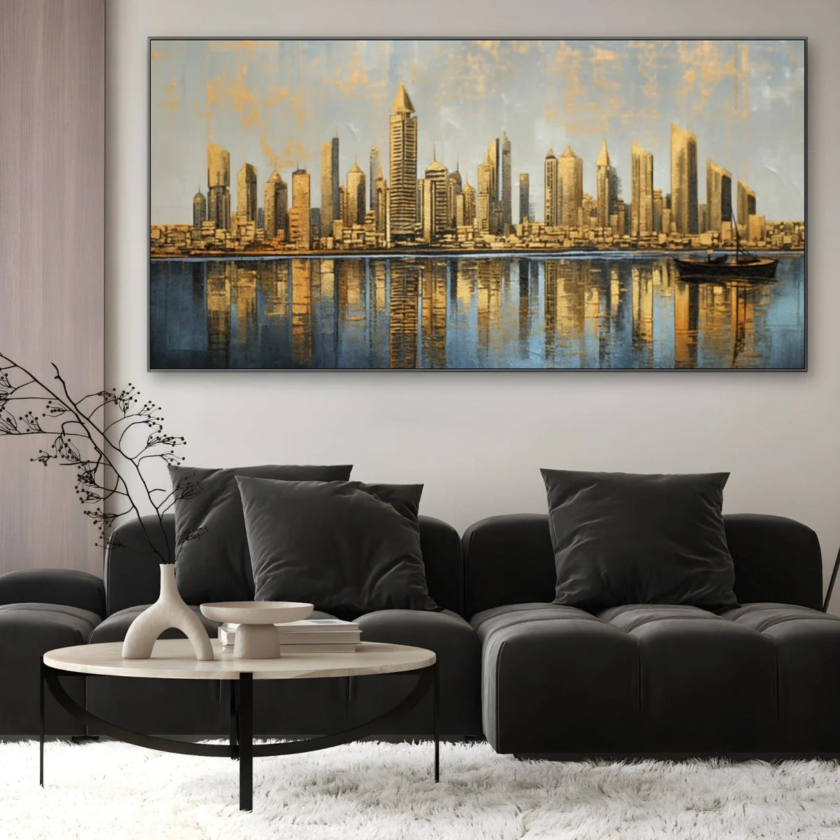 Quadro Stampa su Tela Disegno Dorato - CupidoDesign