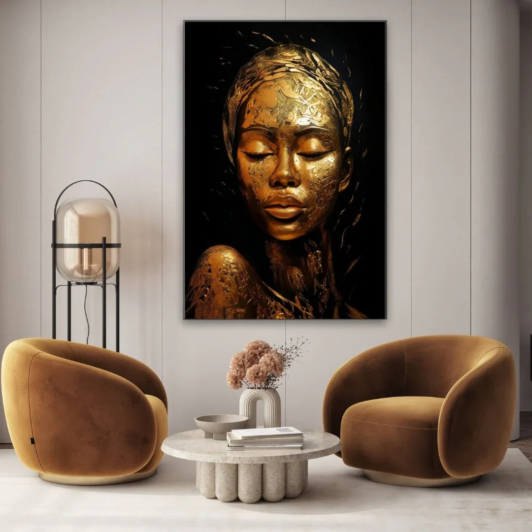 Quadro Stampa su Tela Diva d'Oro - CupidoDesign