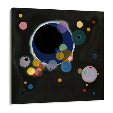 Quadro Stampa su Tela Diversi Cerchi, Wassily Kandinsky - CupidoDesign