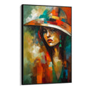 Quadro Stampa su Tela Donna con cappello - CupidoDesign