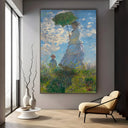 Quadro Stampa su Tela Donna con un ombrellone, Claude Monet - CupidoDesign