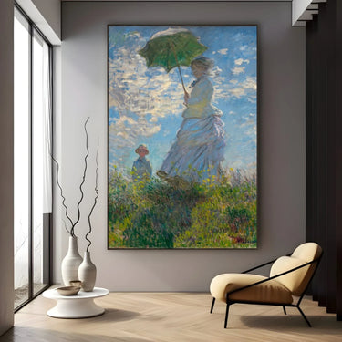 Quadro Stampa su Tela Donna con un ombrellone, Claude Monet - CupidoDesign