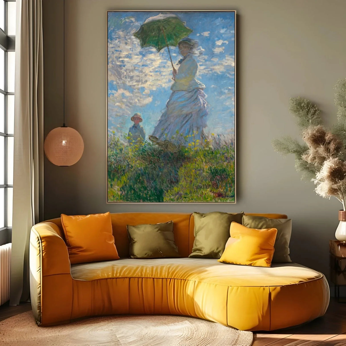 Quadro Stampa su Tela Donna con un ombrellone, Claude Monet - CupidoDesign