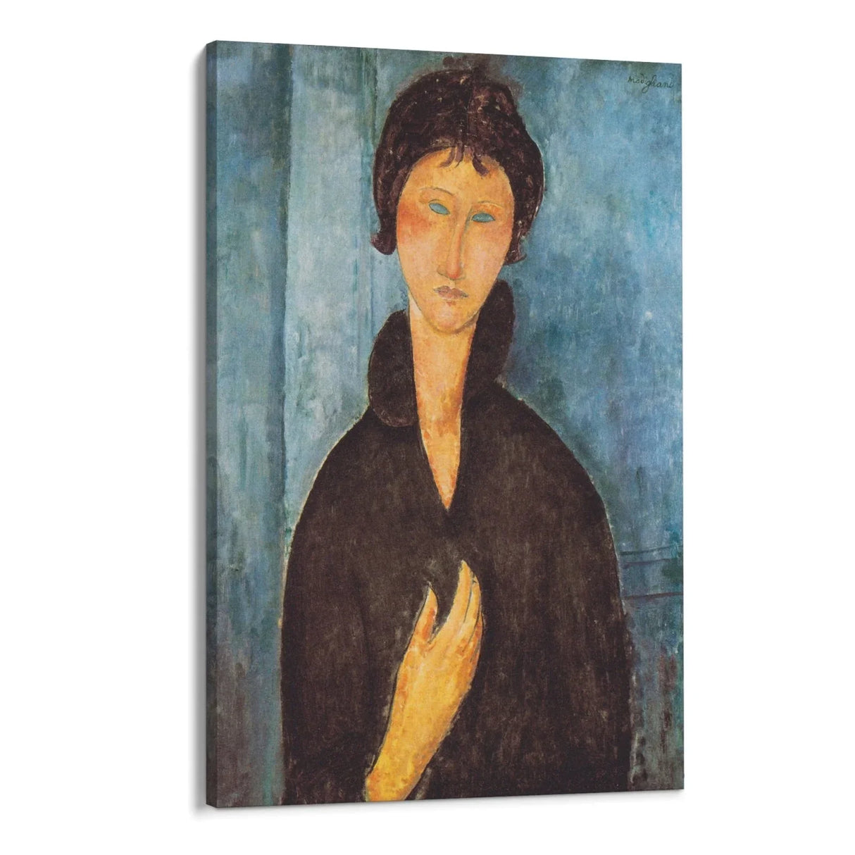 Quadro Stampa su Tela Donna dagli occhi azzurri, Amedeo Modigliani - CupidoDesign