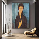 Quadro Stampa su Tela Donna dagli occhi azzurri, Amedeo Modigliani - CupidoDesign