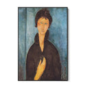 Quadro Stampa su Tela Donna dagli occhi azzurri, Amedeo Modigliani - CupidoDesign