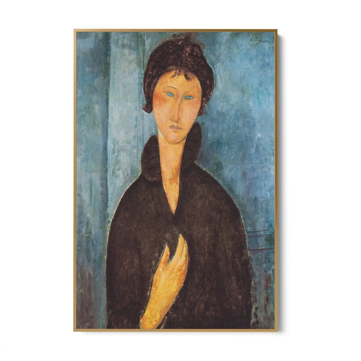 Quadro Stampa su Tela Donna dagli occhi azzurri, Amedeo Modigliani - CupidoDesign