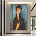 Quadro Stampa su Tela Donna dagli occhi azzurri, Amedeo Modigliani - CupidoDesign