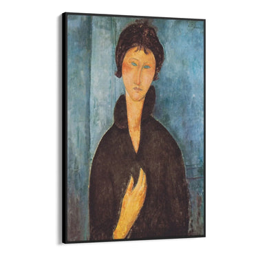Quadro Stampa su Tela Donna dagli occhi azzurri, Amedeo Modigliani - CupidoDesign