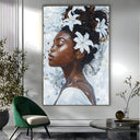 Quadro Stampa su Tela Donna di fiori - CupidoDesign