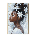 Quadro Stampa su Tela Donna di fiori - CupidoDesign