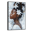 Quadro Stampa su Tela Donna di fiori - CupidoDesign