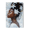 Quadro Stampa su Tela Donna di fiori - CupidoDesign