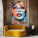 Quadro Stampa su Tela Donna Graffiti - CupidoDesign