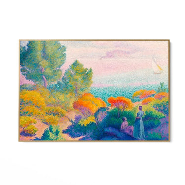 Quadro Stampa su Tela Due donne sulla riva del Mediterraneo, Henri Edmond Cross (1896) - CupidoDesign
