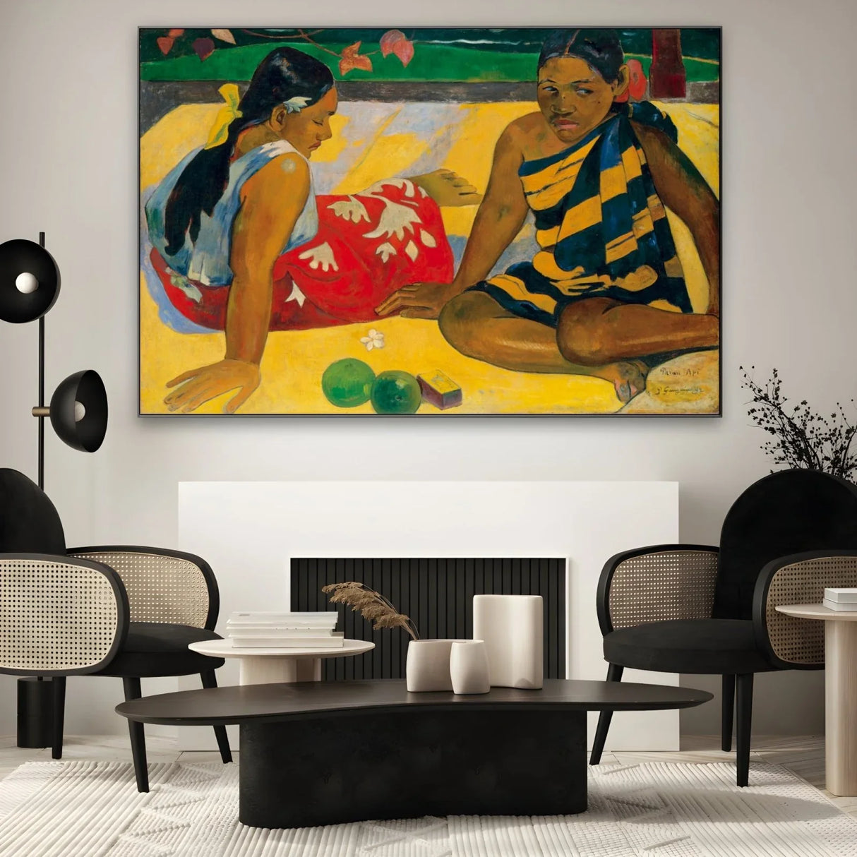 Quadro Stampa su Tela Due donne tahitiane II, Paul Gaugin - CupidoDesign