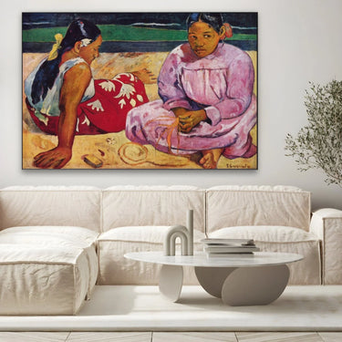 Quadro Stampa su Tela Due donne tahitiane, Paul Gaugin - CupidoDesign