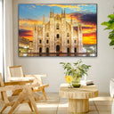 Quadro Stampa su Tela Duomo di Milano al Tramonto, Italia - CupidoDesign