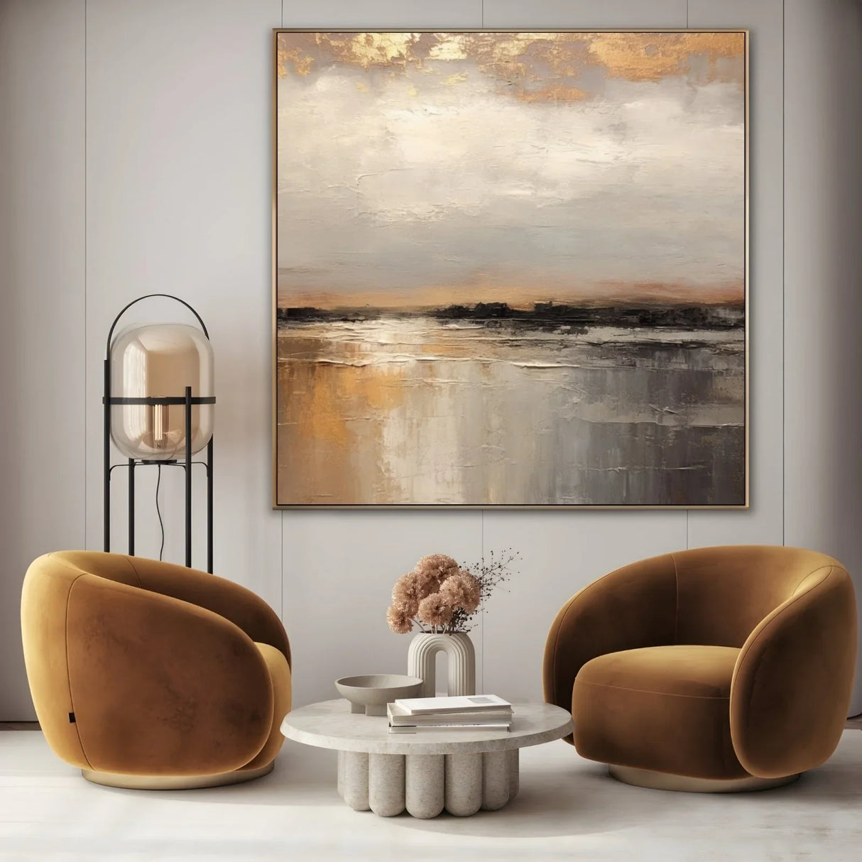 Quadro Stampa su Tela Eclissi dorata - CupidoDesign