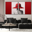 Quadro Stampa su Tela Eleganza rubino - CupidoDesign