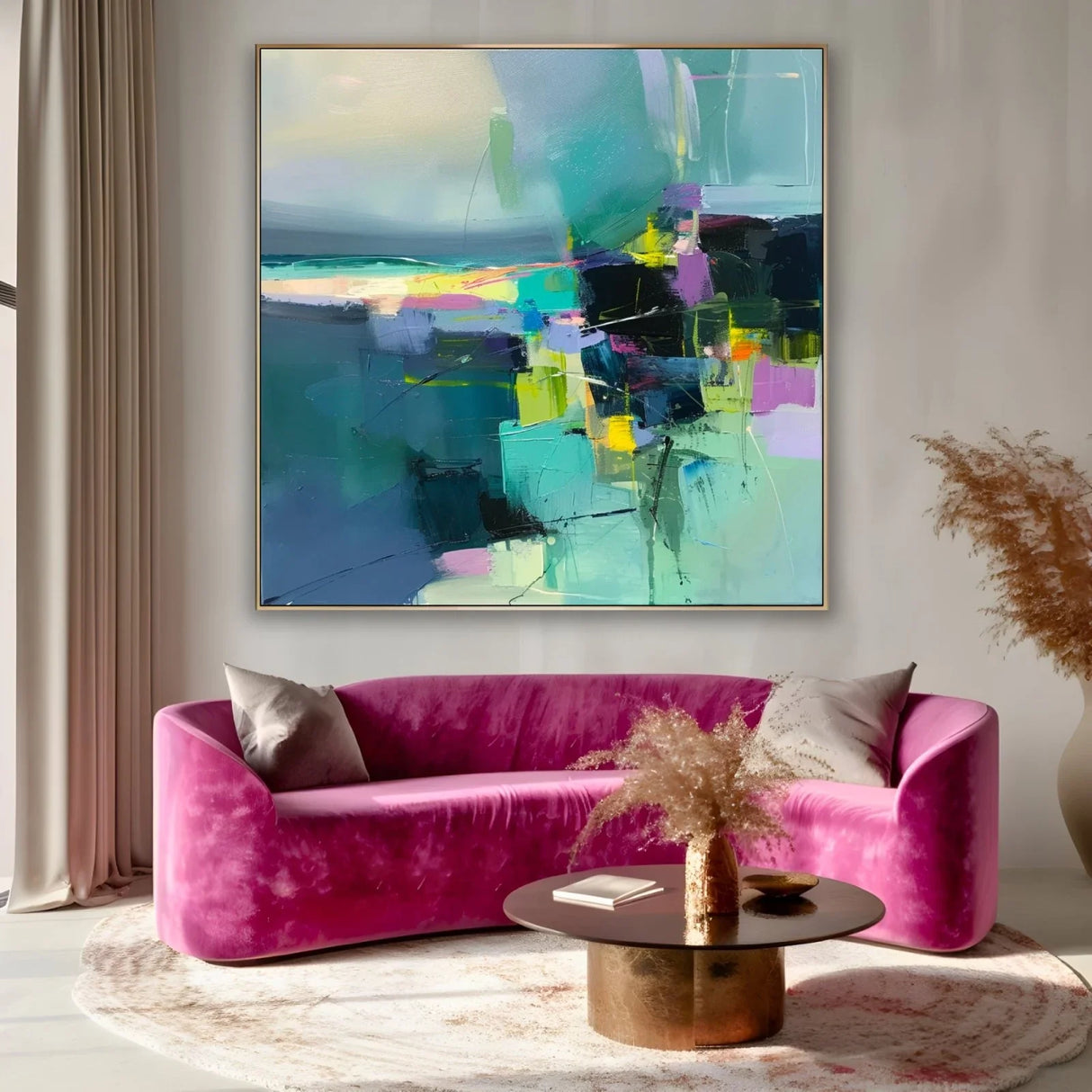 Quadro Stampa su Tela Equilibrio Verde - CupidoDesign