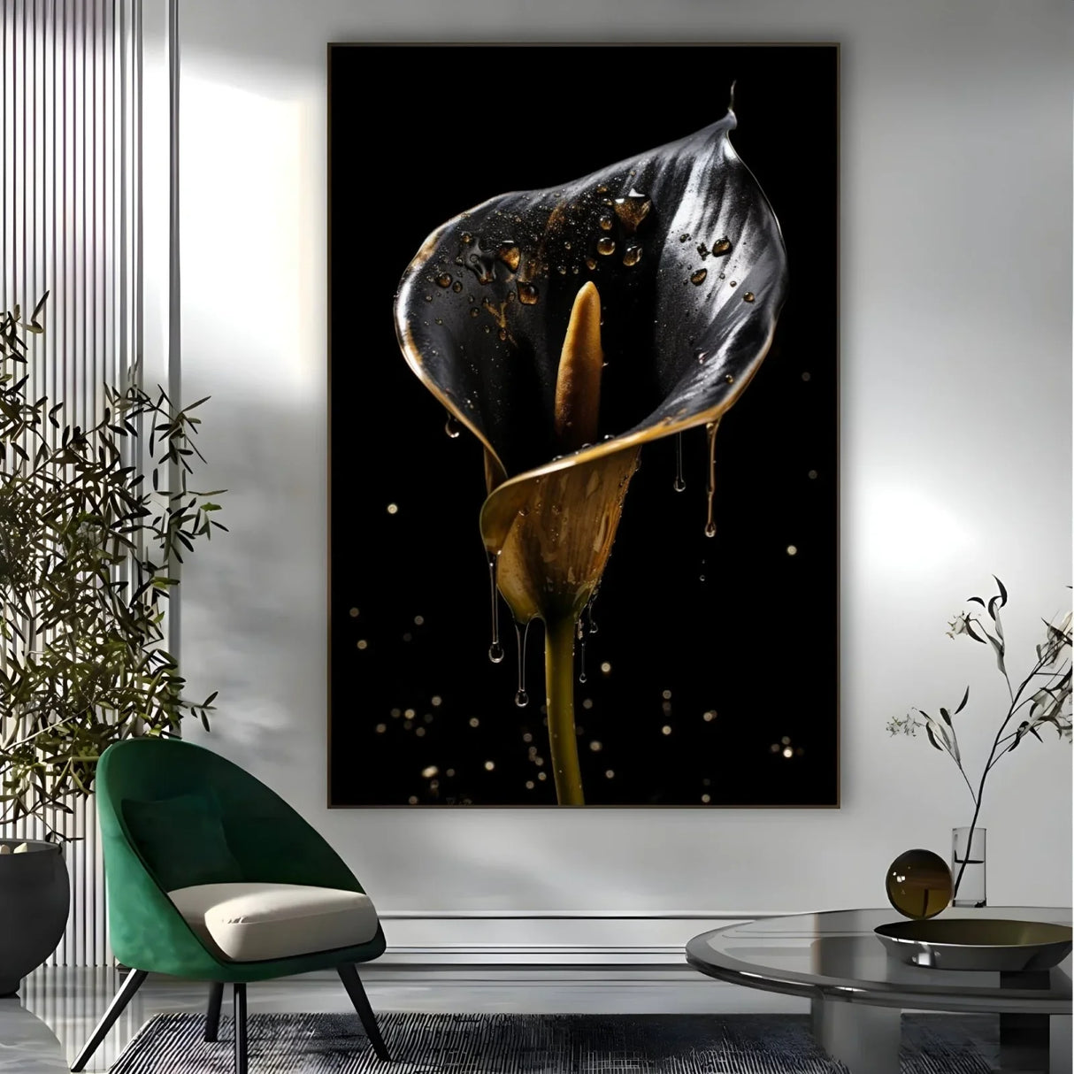 Quadro Stampa su Tela Espressione Gold - CupidoDesign