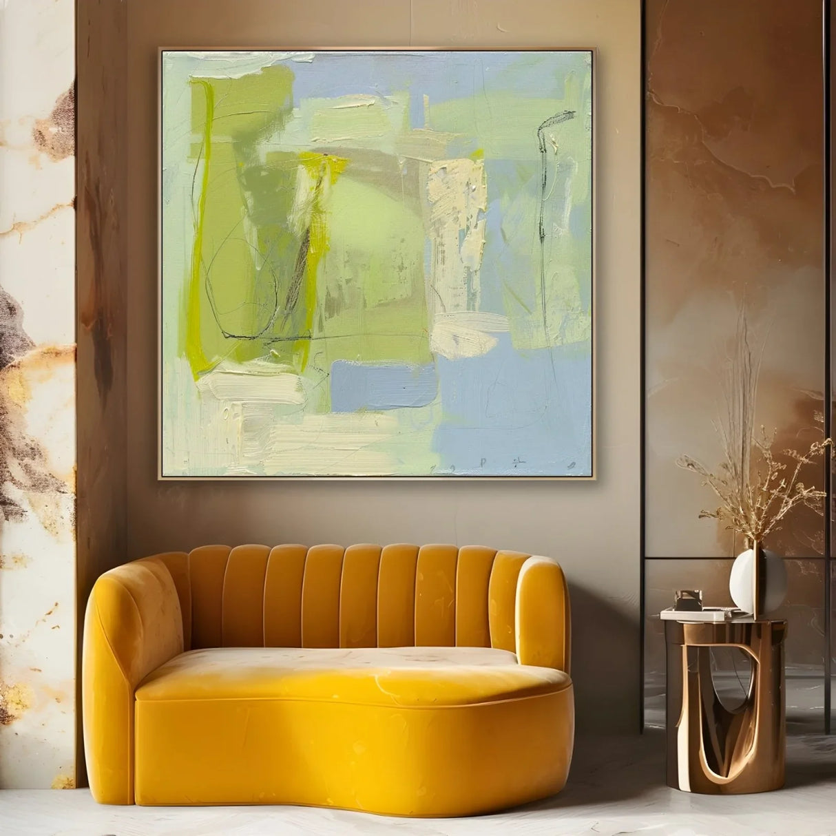 Quadro Stampa su Tela Essenza di Verde - CupidoDesign
