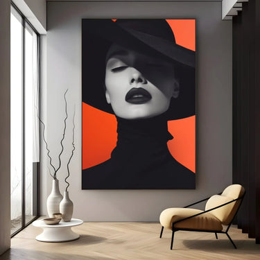 Quadro Stampa su Tela Estasi in Nero - CupidoDesign