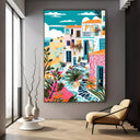 Quadro Stampa su Tela Estate in Grecia - CupidoDesign