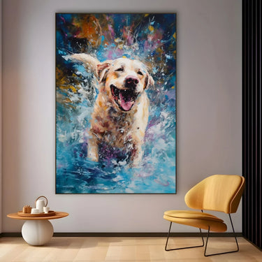 Quadro Stampa su Tela Euforia a Quattro Zampe - CupidoDesign