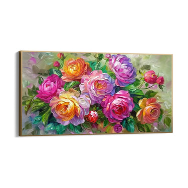 Quadro Stampa su Tela Euforia dei Fiori - CupidoDesign
