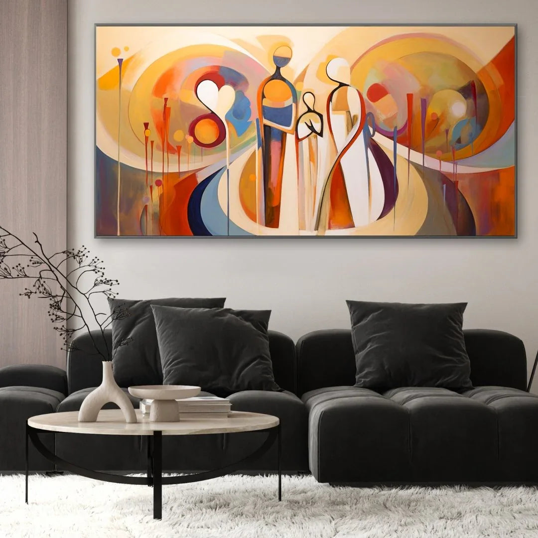 Quadro Stampa su Tela Famiglia astratta - CupidoDesign